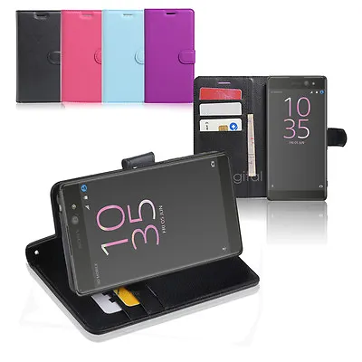 $11.99 • Buy Premium Leather Wallet Case TPU Cover Sony Xperia XZ + Screen Protector