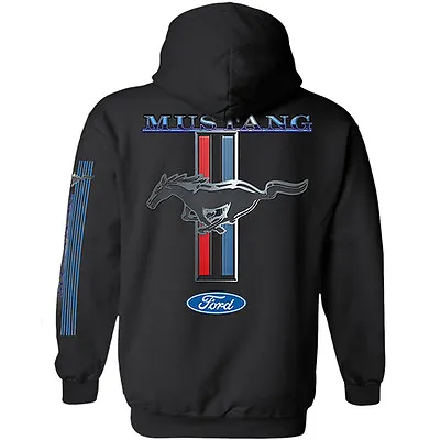 Ford Mustang Logo Hoodie Sweatshirt W/ Sleeve Print • $39.95