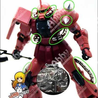 For RG 1/144 MS-06S Char's/MS-06F Zaku II 2 JAOparts Metal Detail Up Add-on Part • $11.22