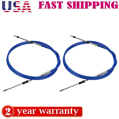 2PCS 8FT Marine Throttle Shift Remote Control Box Cable 33C For Yamaha Outboard • $35.09