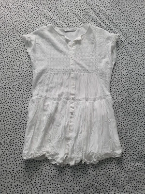 £9.80 • Buy Zara White Holiday Beach Cover Up Lace Dress Size M