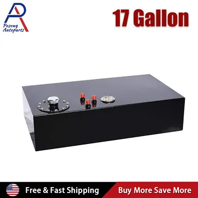 17 Gallon/64L Street Rod Aluminum Race Fuel Cell Gas Tank W/ Cap & Level Sender • $120.89