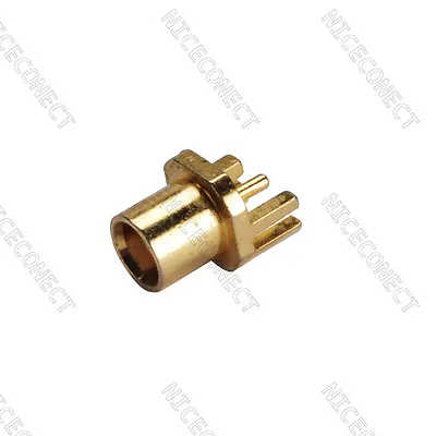 MCX End Launch Female Jack .031  PCB Mount RF Coax Connector Straight 50 Ohm • $1.08