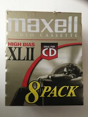 Maxell High Bias XLII 90 Type II Audio Cassette Tape 8-Pack FACTORY SEALED NEW!  • $49.98