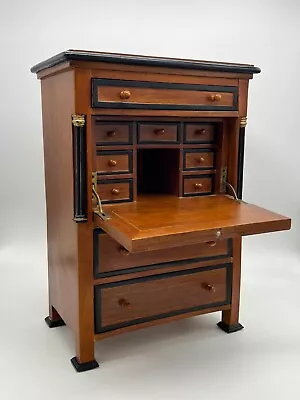 RARE VTG Bespaq Victorian Biedermeier Secretary Desk Dollhouse Miniature 14  • $200