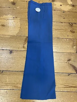 £20 • Buy KABIUS Original 1970’s Flared Trousers Poly Vintage Blue - 29/34 C.1974