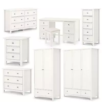 £618.99 • Buy Maine Bedside Table Chest Of Drawers Cabinet Wardrobe Dressing Table White