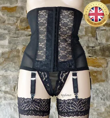 6 Suspender Strap Vintage Style Waspie / Waist Cincher - NYLONZ Made In UK • £36.99