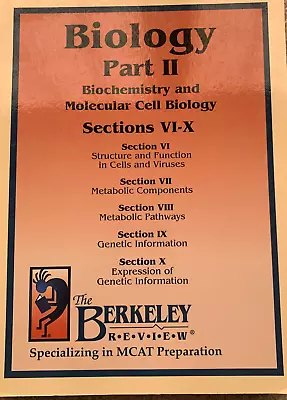 Biology Part II MCAT Prep By The Berkeley Review • $13