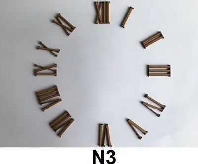 12 X CLOCK FACE 50MM ROMAN NUMERAL NUMBERS WOODEN MDF BLANK CRAFT EMBELLISHMENT • £3.50