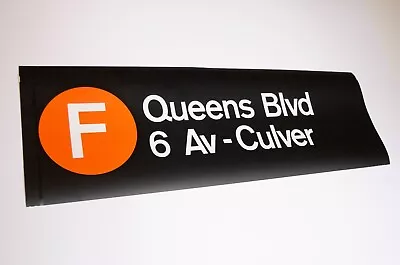 New York City Subway F Queens Boulevard 6 Ave Culver Roll Sign R32 MTA NYC TA • $59.99