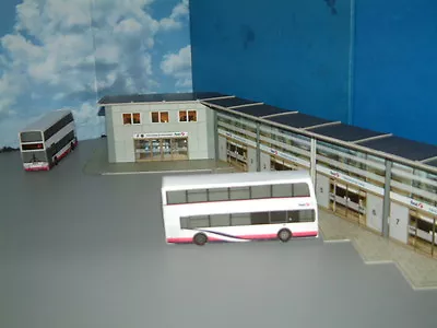 1/76 Scale Bus Station Card KitSelf Assembly With Paving For Any Bus Company   • £12