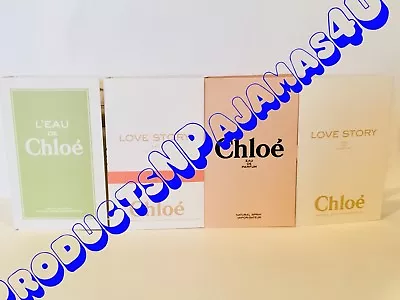 LOT Of 4~CHLOE Perfumes~CHLOE~LOVE STORY~EAU SENSUELLE ~L'EAU De CHLOE~SAMPLES • $22.95