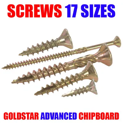 £4.49 • Buy Goldstar Advanced Chipboard Screws Countersunk Free Torx Thread Screw Fixing