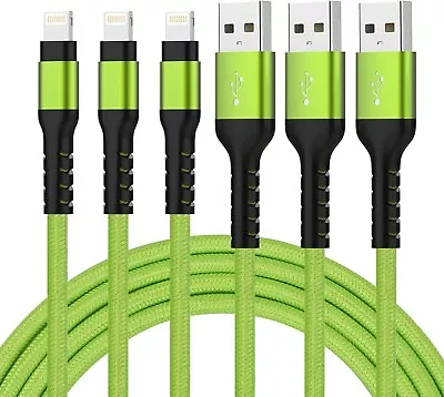 IPhone Charger Cable 3Pack Premium Apple MFi Certified Lightning Fast Charging • $25.60