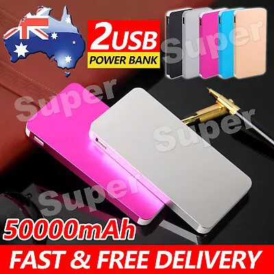 $15.95 • Buy For Mobile Phone Portable 50000mAh USB Power Bank Battery USB Charger External