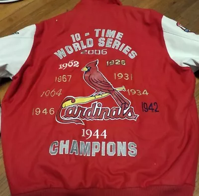 Pre-owned 2006 STL Cardinals 10X World Series Champions Jacket G-III SIZE XL • $9