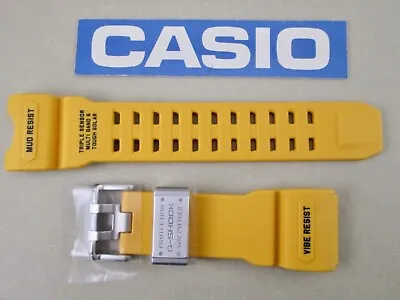 Genuine Casio G-Shock Mudmaster GWG-1000-1A9 GWG1000 Yellow Resin Watch Band • $246.12