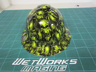 $49.99 • Buy Hard Hat FULL BRIM OSHA Approved TERMINATOR SKULLS LIME GREEN, BULLARD