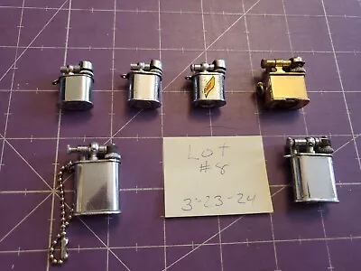 Vintage Cigarette Lighter Lot Of 6/Lot 8 Small Lift Arm Lighters Japan Empress • $51