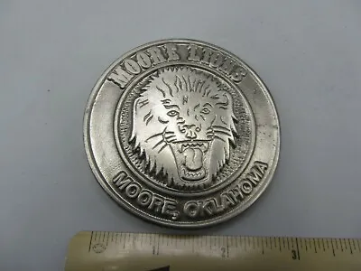 Vintage Moore Lions Moore Oklahoma CDC Metalworks Football Belt Buckle • $16.73