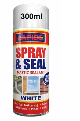 £8.95 • Buy Instant Leak Stop Spray N Seal Pipe Gutter Roof Mastic White Waterproof Sealant