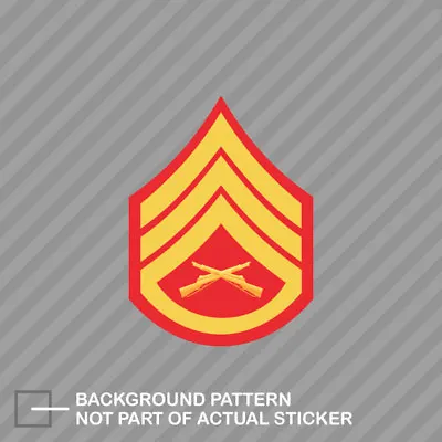 E-6 Staff Sergeant Insignia Sticker Decal Vinyl Usmc Marine Corps • $4.99