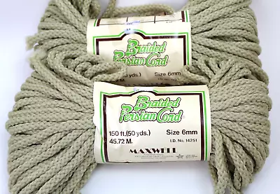 2 Wellington Craft Braided Persian Macrame Cord Beige 6 MM 50 Yards Maxwell NEW • $8.99