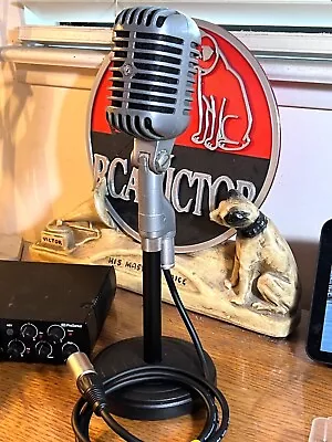 £243.41 • Buy Rare Vintage 1950's BOGEN 10S Dynamic Microphone W/stand & Cable (Shure55) Works
