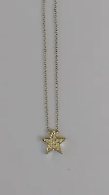 Diamonique Star Cubic Zirconia Necklace Sterling Silver • $10.95