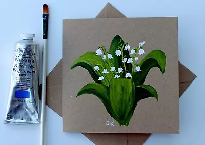 £4.20 • Buy Real Painting - Greetings Card  Lily Of The Valley #15  W/en By Judith Rowe