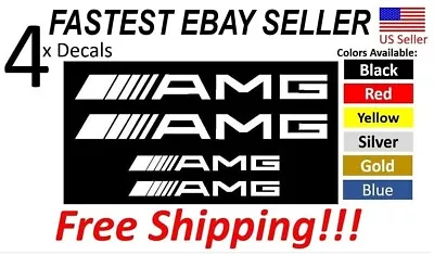 Straight AMG Mercedes Benz Brake Caliper Vinyl Decal Sticker FREE SHIPPING • $5.99