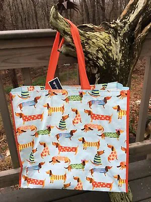 NEW Dachshunds~Doxie~Dogs In Sweaters~Shopping Bag Reusable EcoTOTE~Marshalls • $9.99