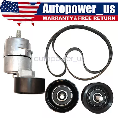 Engine Belt Tensioner & Idler Pulley V-Ribbed Belt Kit For Hyundai Kia 2.0L 2.4L • $54.29