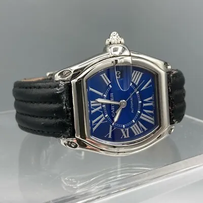 $6100 • Buy Cartier Roadster Limited Edition Blue Dial Automatic Watch W62048V3