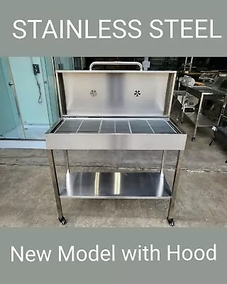 $399 • Buy New Stainless Steel Charcoal BBQ Grill / Yakitori / Hibachi With Hood