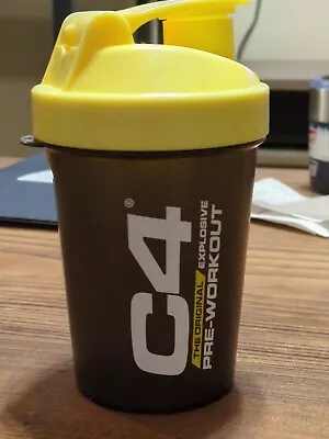 C4 Shaker Bottle In Yellow/Black - Printed Scale 12 Oz - Dual Shaker Ball/Mixer • $3.99