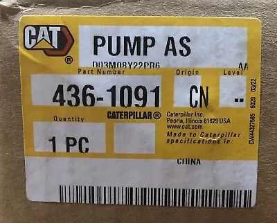 New Caterpillar 436-1091 Fuel Injection Pump Denso 1J770-50505 HP3 3.3 Kubota • $2750