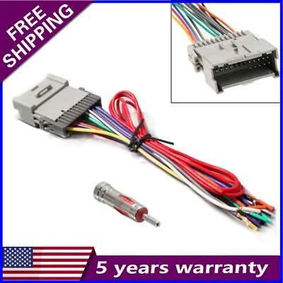 $7.99 • Buy Stereo Radio Install Wire Harness + Antenna Adapter For Buick Chevy GMC Pontiac
