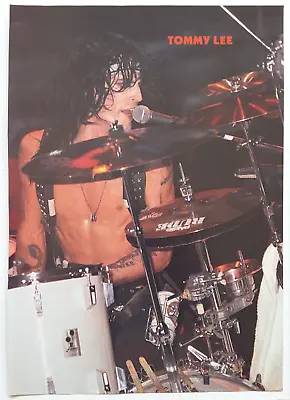 Motley Crue Tommy Lee / Nikki Sixx Live 2-sided Magazine Pinup Poster Clipping • $9.95