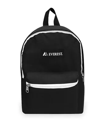 Everest Unisex Basic 15  Backpack BLACK/WHITE • $16.99