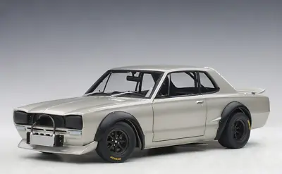 1/18 AutoArt Nissan Skyline GTR (KPGC-10)  From 1972 In Silver  87277 NC1175 • $199.95