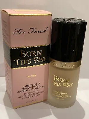 £19.95 • Buy Too Faced Born This Way Medium-to-Full Coverage Foundation #Snow BNWB Authentic