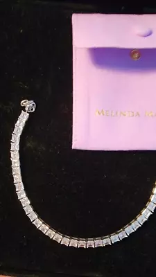 NEW Melinda Maria  THE QUEENS ANKLET  Anklet 8.5” White Diamondettes NEW • $68