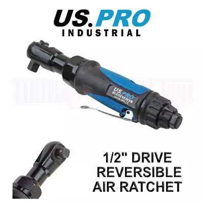 US PRO INDUSTRIAL 1/2  Drive Reversible High Torque Air Ratchet 8601 • $63.06