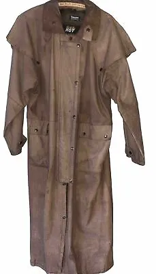 Hot Leathers Men's Thinsulate Leather Trench Coat Vintage Size XL • $299.99