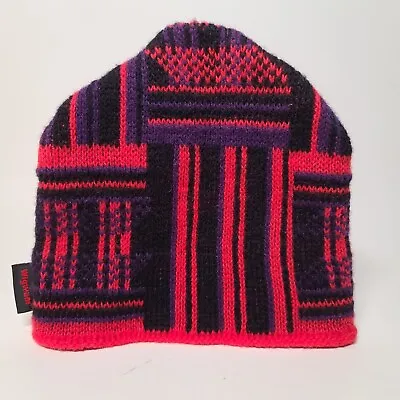 Wigwam Beanie Adult SMALL Wool Ski Winter Gear Knit Hat Red Black Purple VTG • $4.88