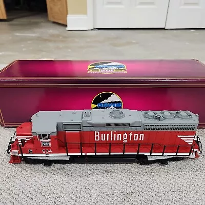 MTH PREMIER BURLINGTON GP-40 DIESEL ENGINE PROTOSOUND 3.0! 20-20529-1 No. 634 • $429