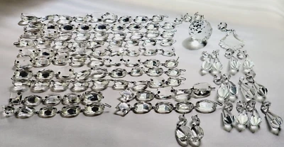 $39.46 • Buy Vintage Crystal Glass Chandelier Lamp Parts Full Lot 127 Prisms