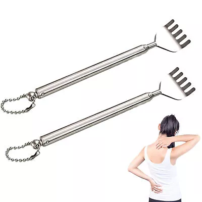 2pcs Metal Stainless Steel Back Scratcher Telescopic Extendable Claw Extender  • $8.18